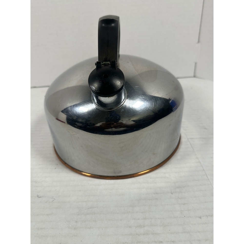 Vintage‎ Revere Ware 1801 Copper Bottom Stainless Steel Whistling Tea Kettle USA - Picture 8 of 8